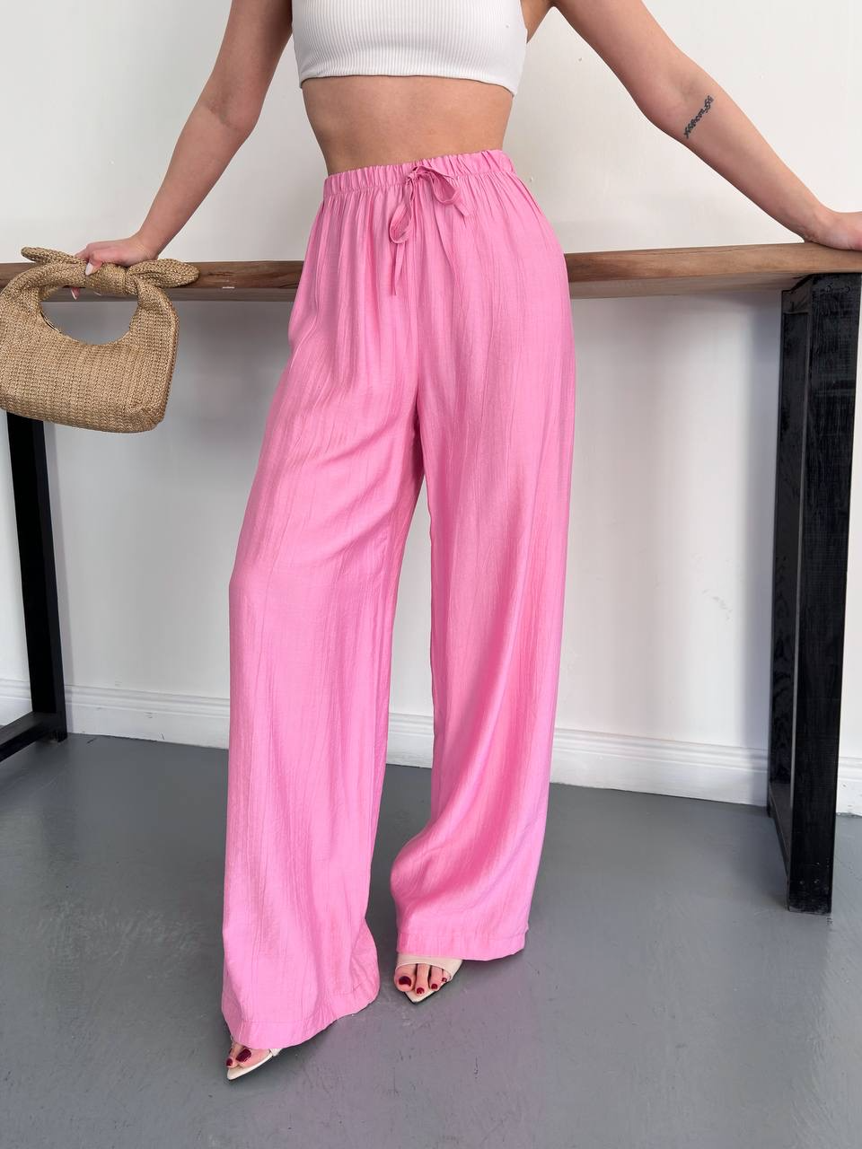 Beli Lastikli Bağcıklı Pantolon - 3