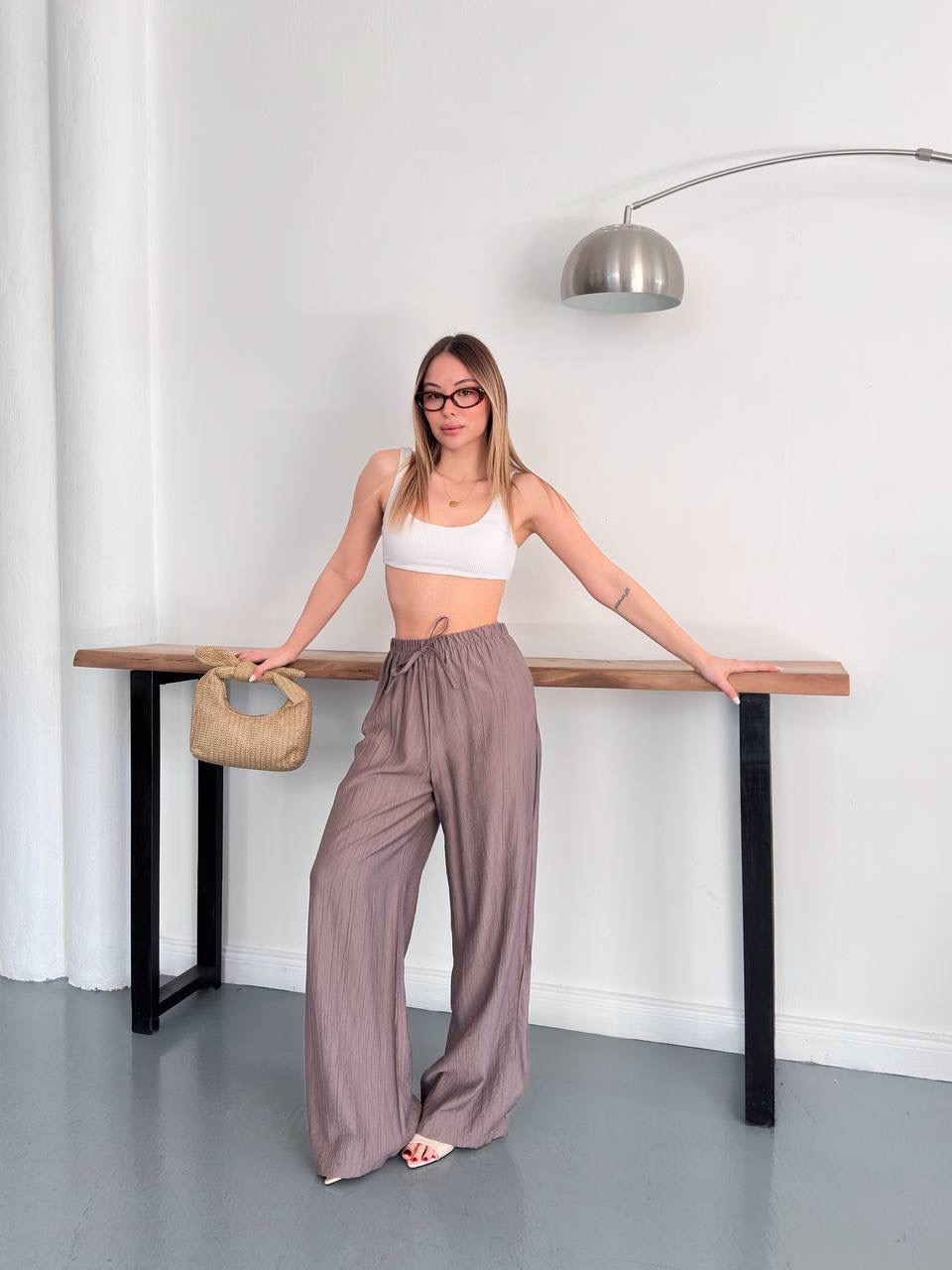 Beli Lastikli Bağcıklı Pantolon - 3