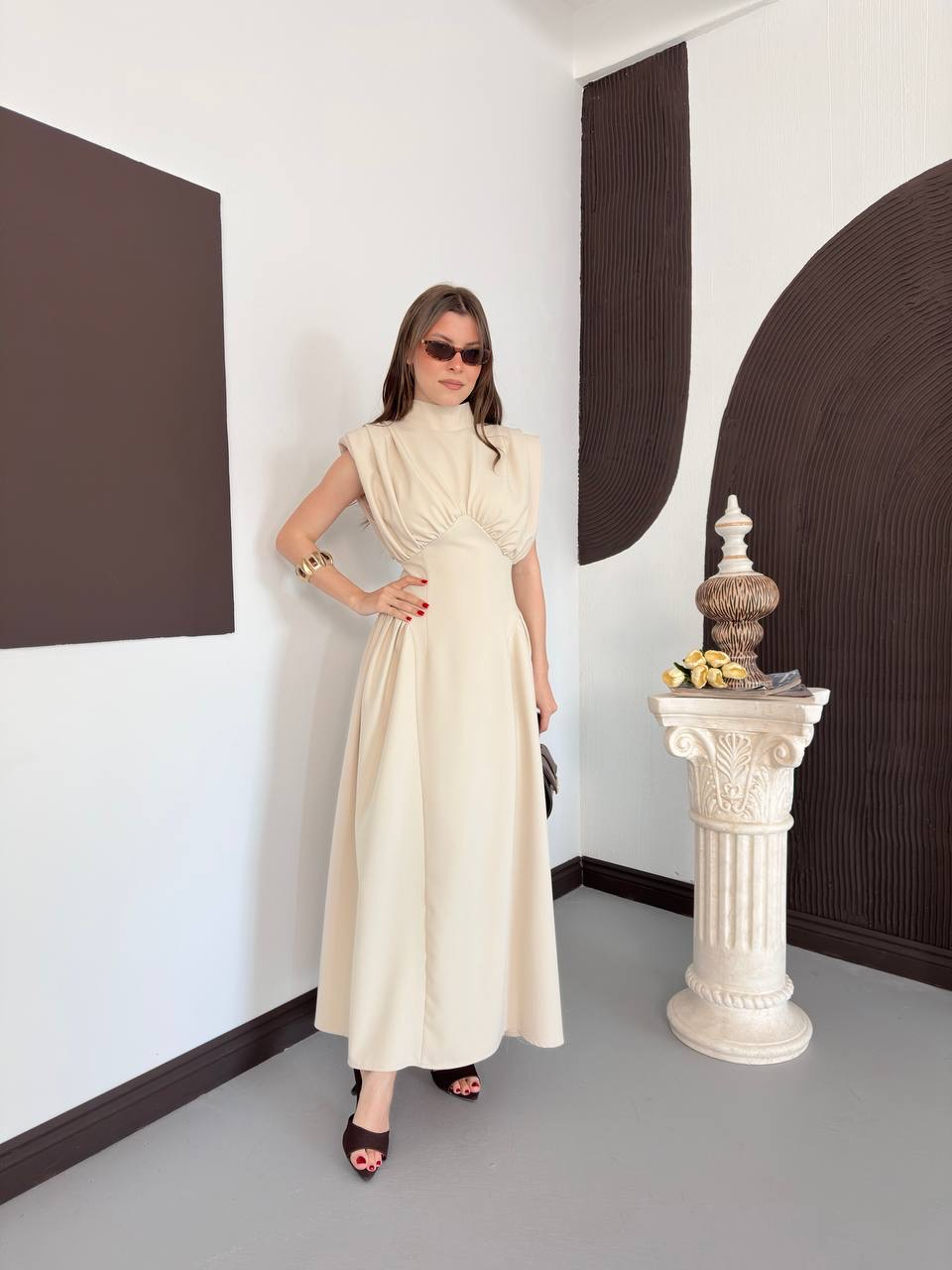 Lina Korse Detaylı Elbise - 3
