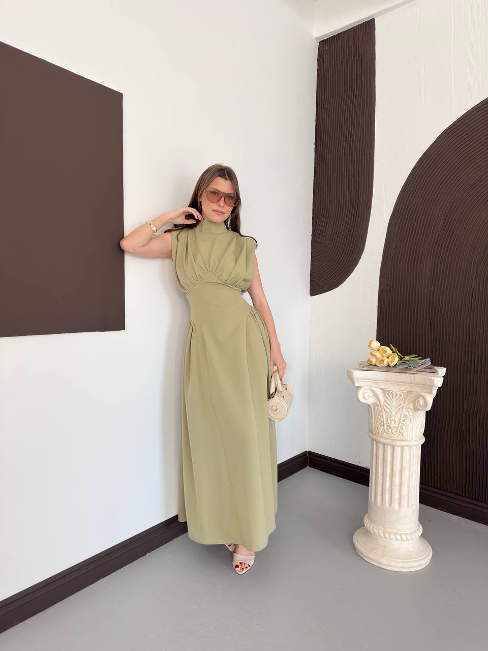 Lina Korse Detaylı Elbise - 3